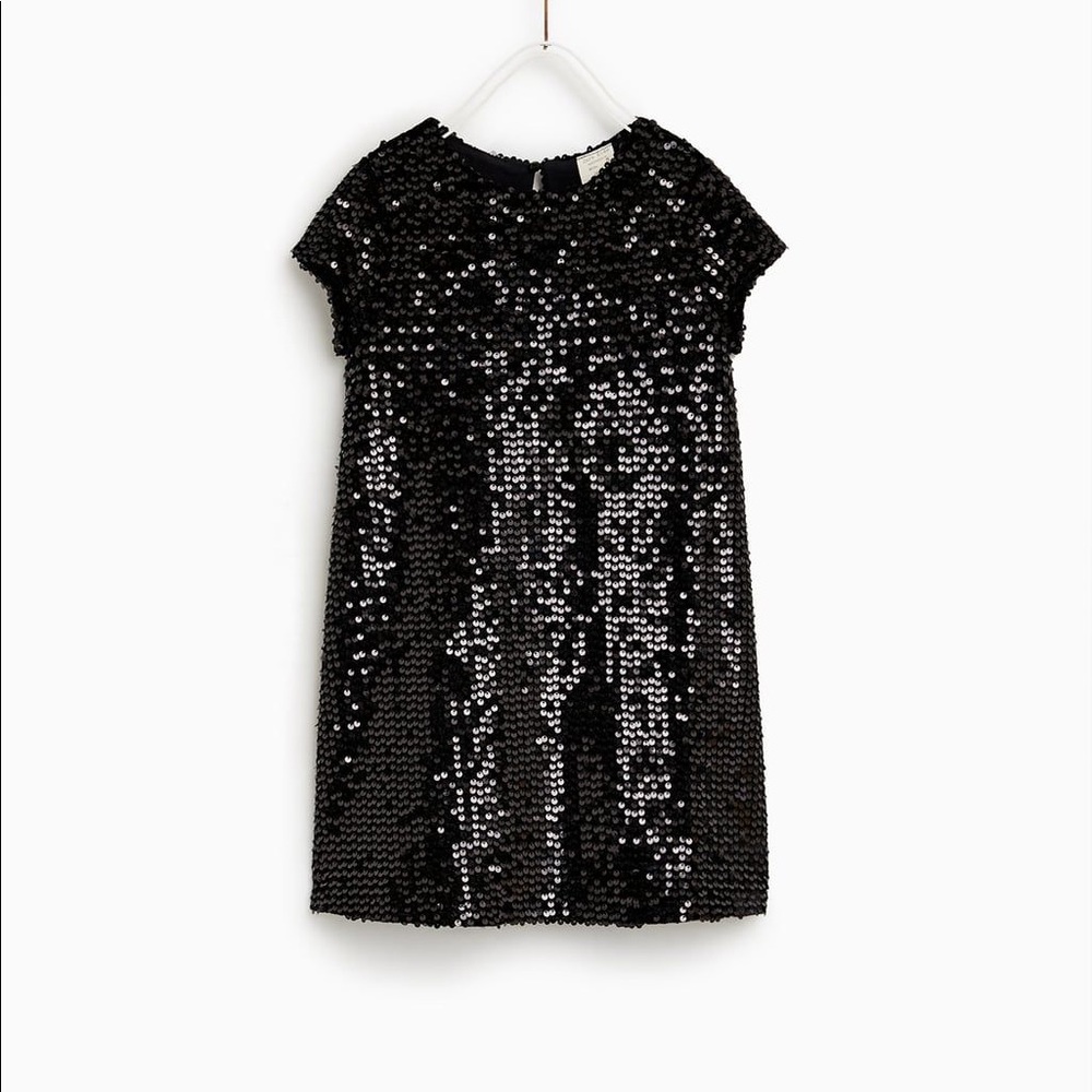 Zara Girls sequins black dress - New with Tags